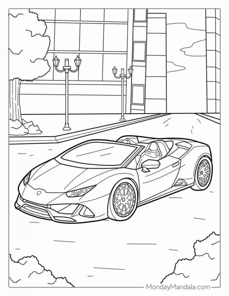 Lamborghini Coloring Pages (Free PDF Printables)