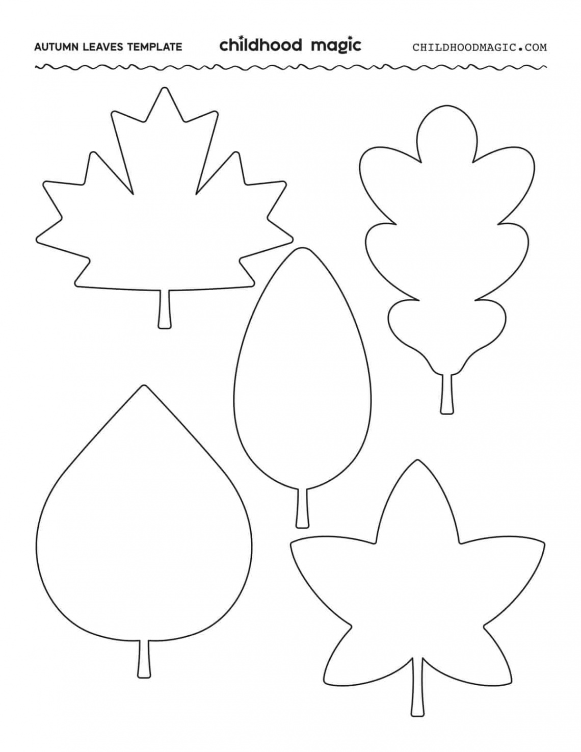 Leaf Template - Free Printable - Childhood Magic