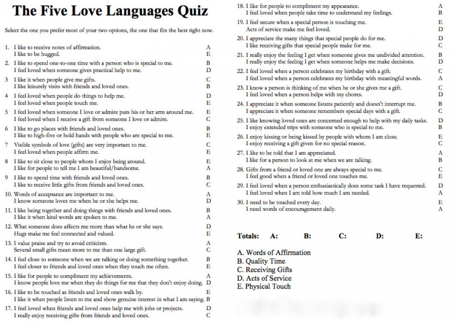 Love languages  Love language test, Language quiz, Language