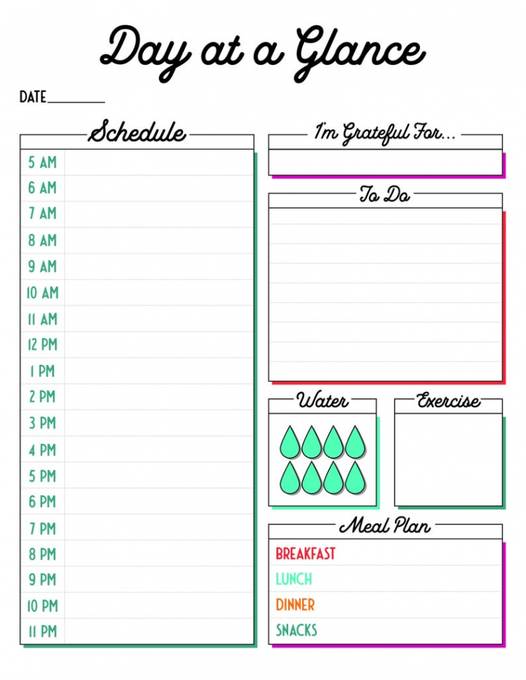 Month at A Glance Day at A Glance Printable Planner Pages - Etsy