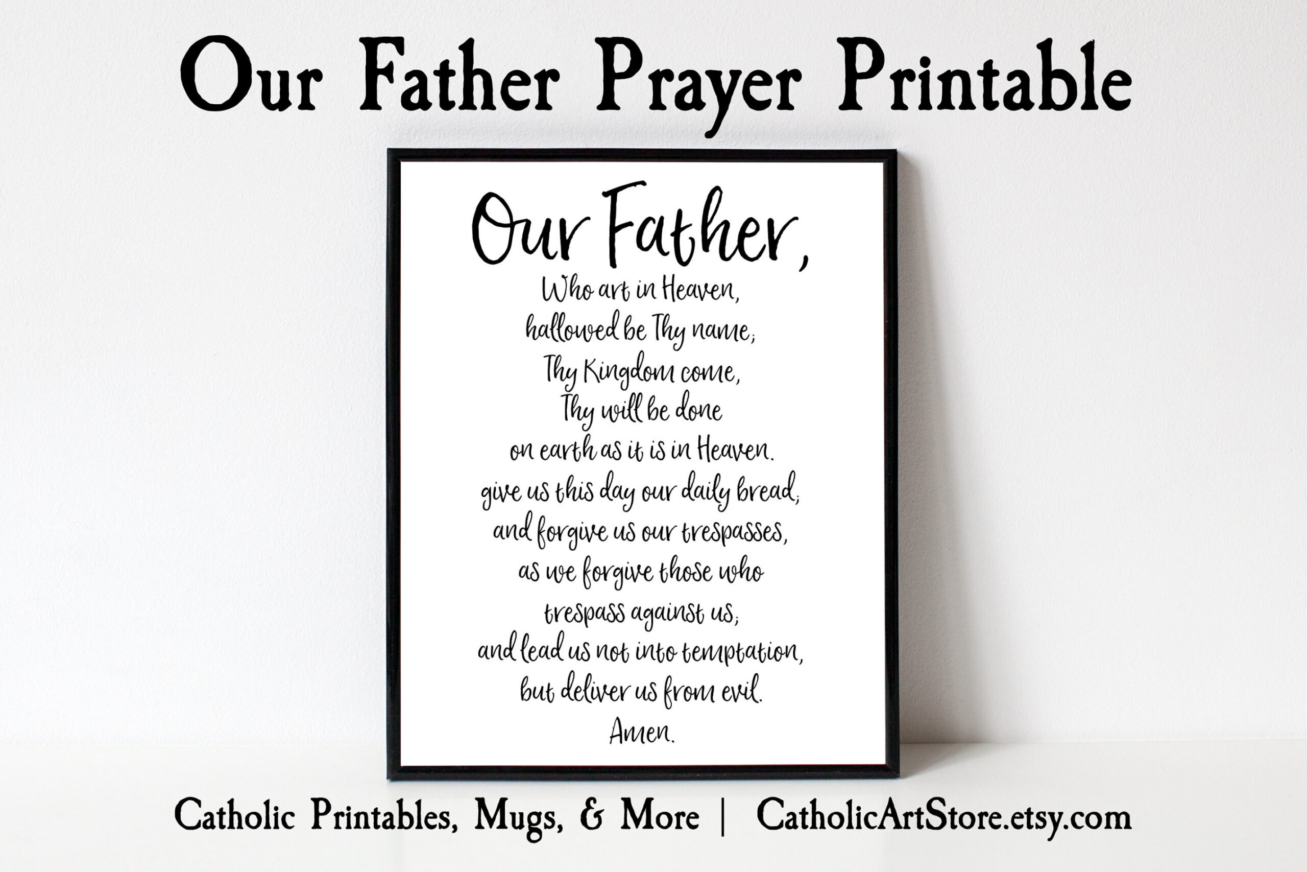 Our Father Printable Prayer the Lord