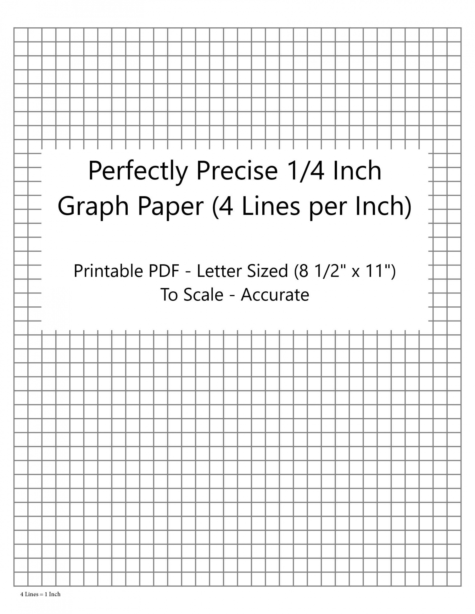 Perfectly Scaled and Precise Printable Graph Paper - / Inch ( Lines Per  Inch)