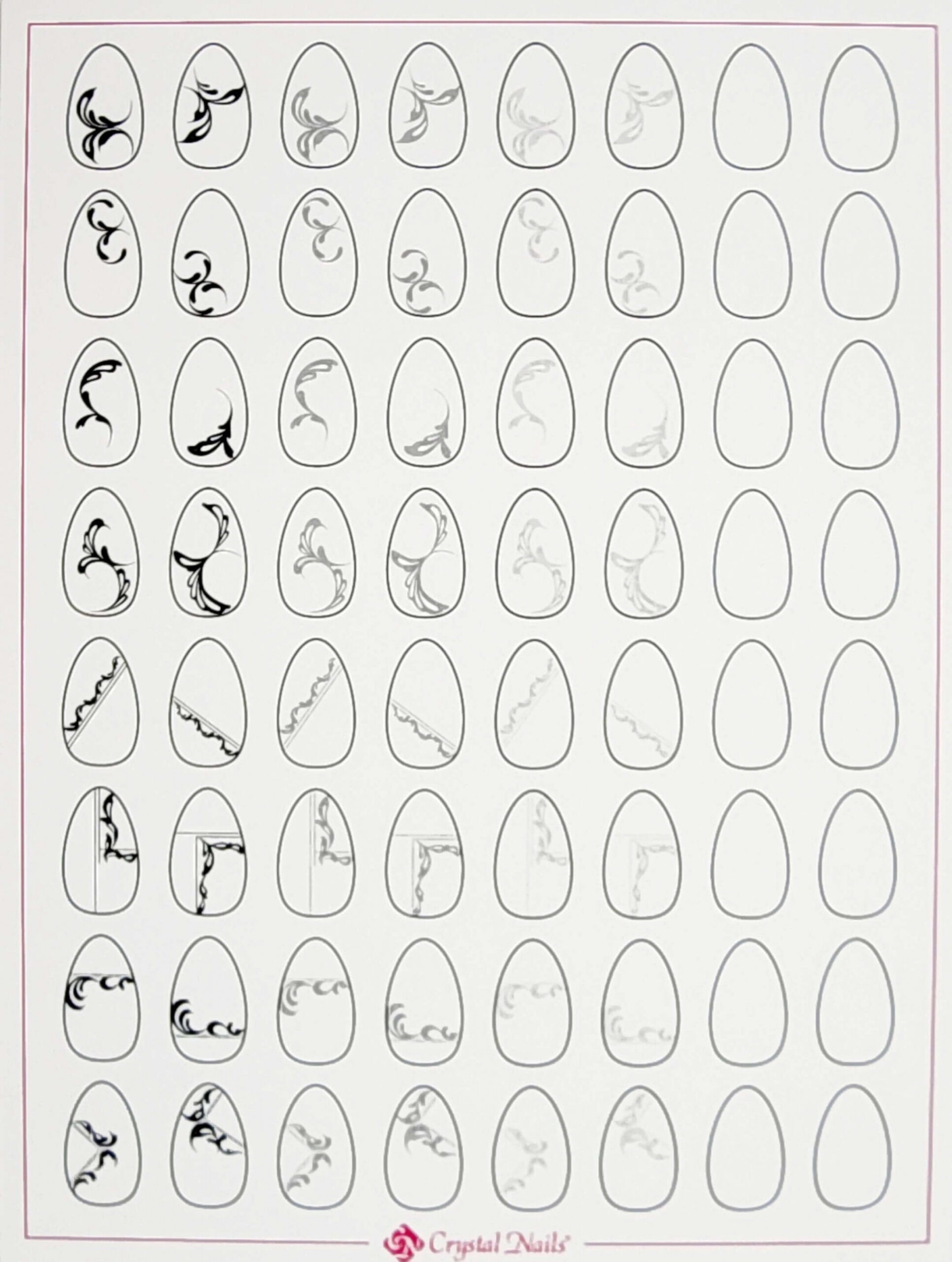 Practice Sheets for Nail Art by Crystal Nails  thePINKchair