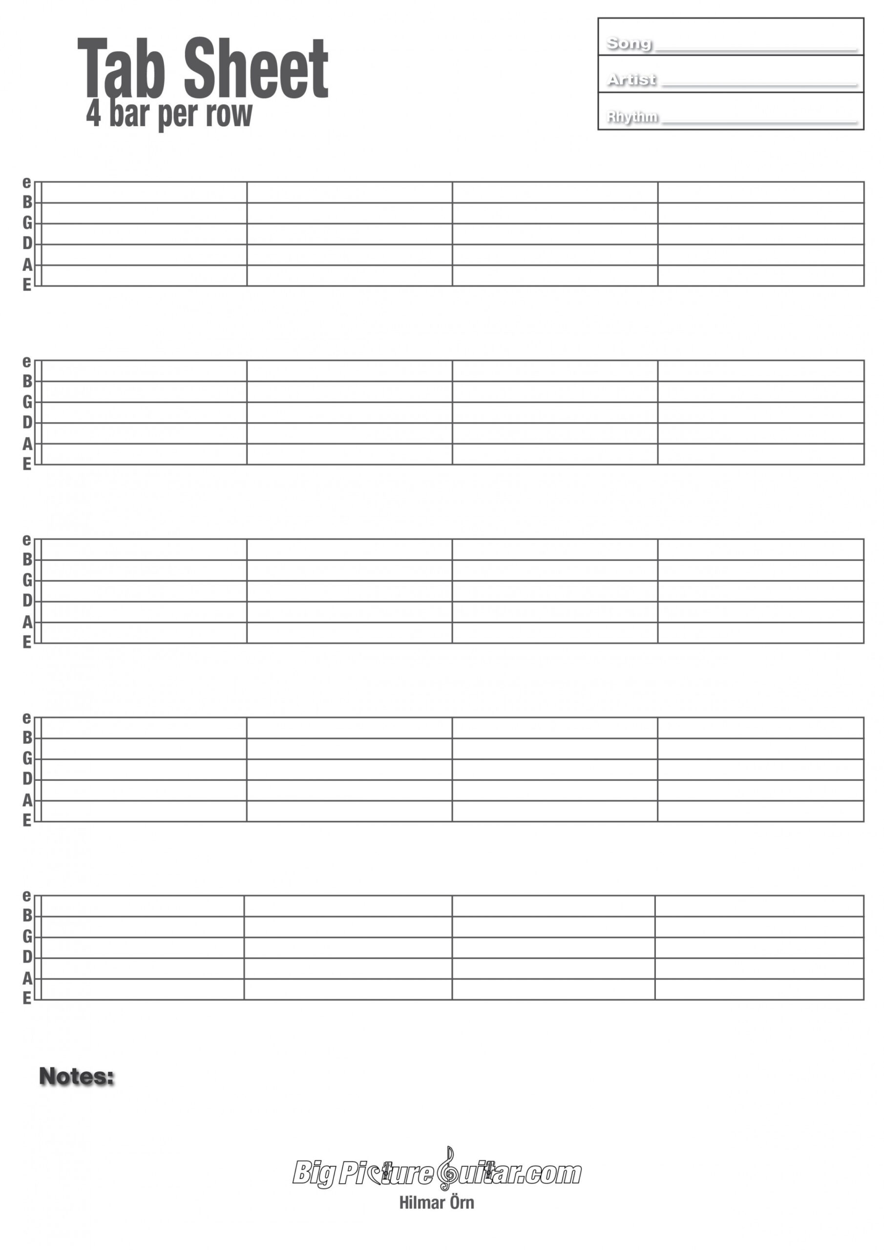 printable blank guitar tab sheets  Guitar tabs songs, Guitar