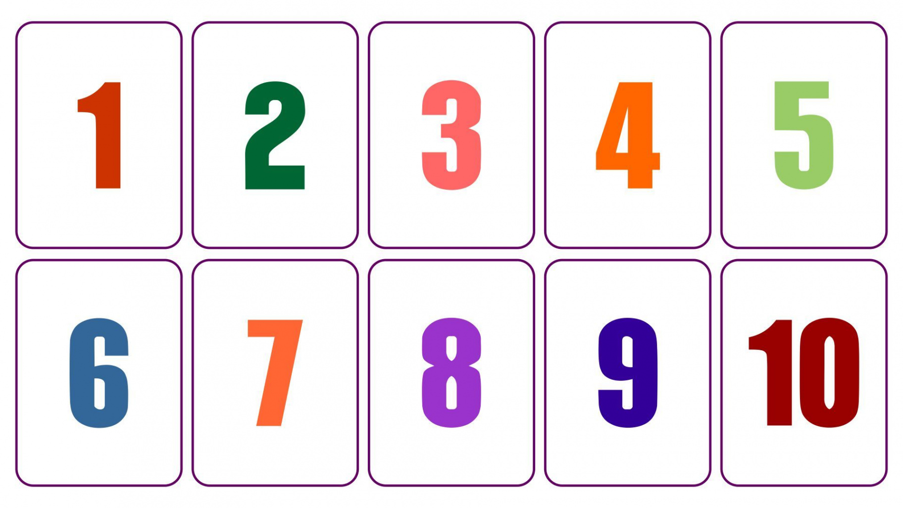 Printable Number Flash Cards  Printable numbers, Flashcards, How