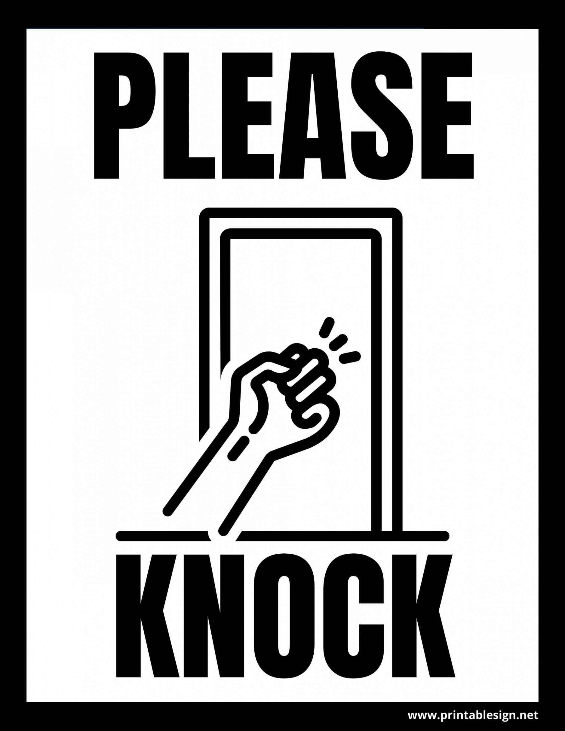 + Printable Please Knock Signs Check more at https://printableo