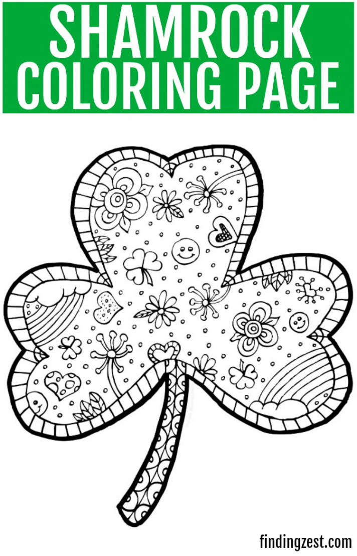 Printable Shamrock Coloring Pages for St