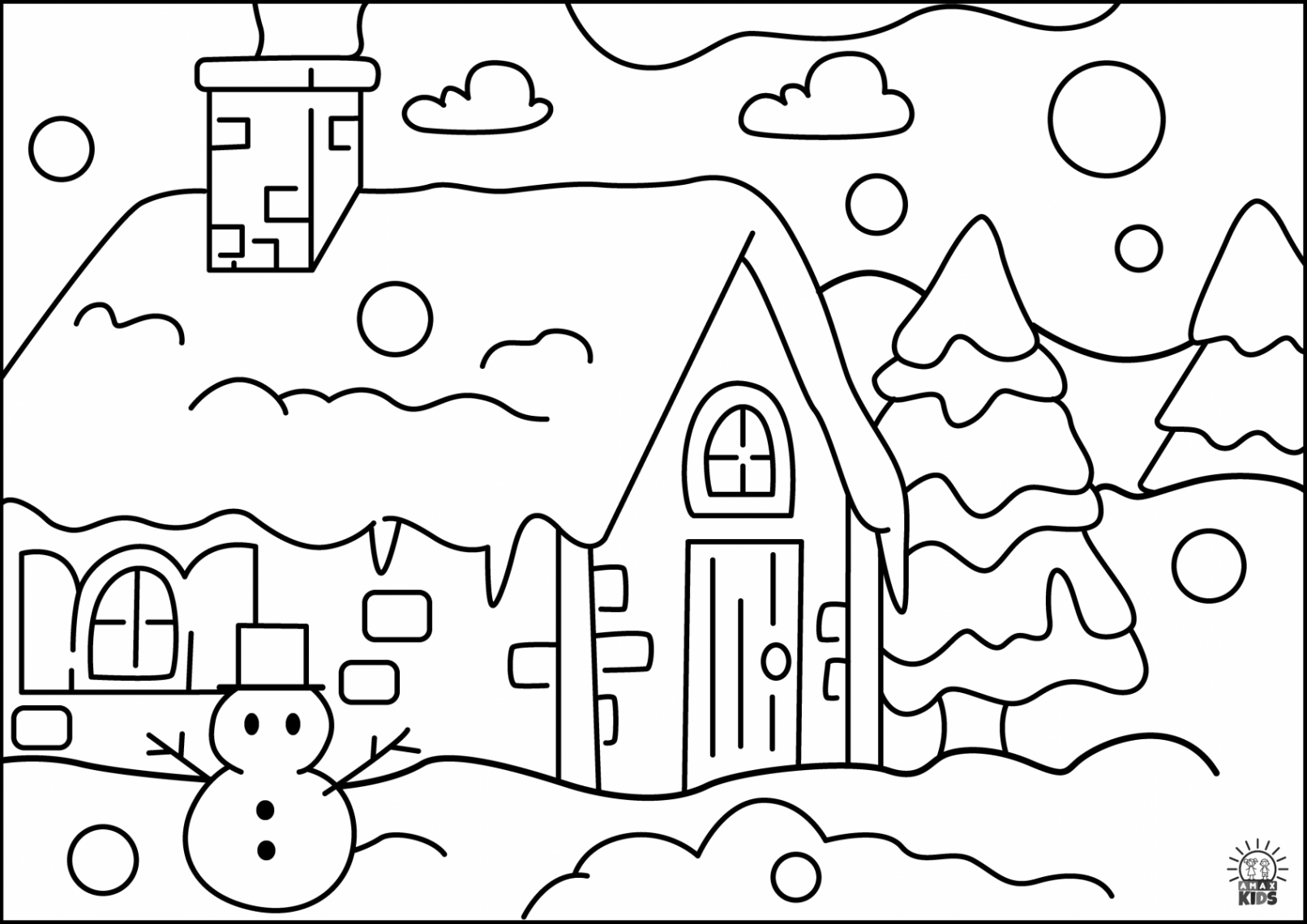 Printable winter coloring pages for kids  Amax Kids