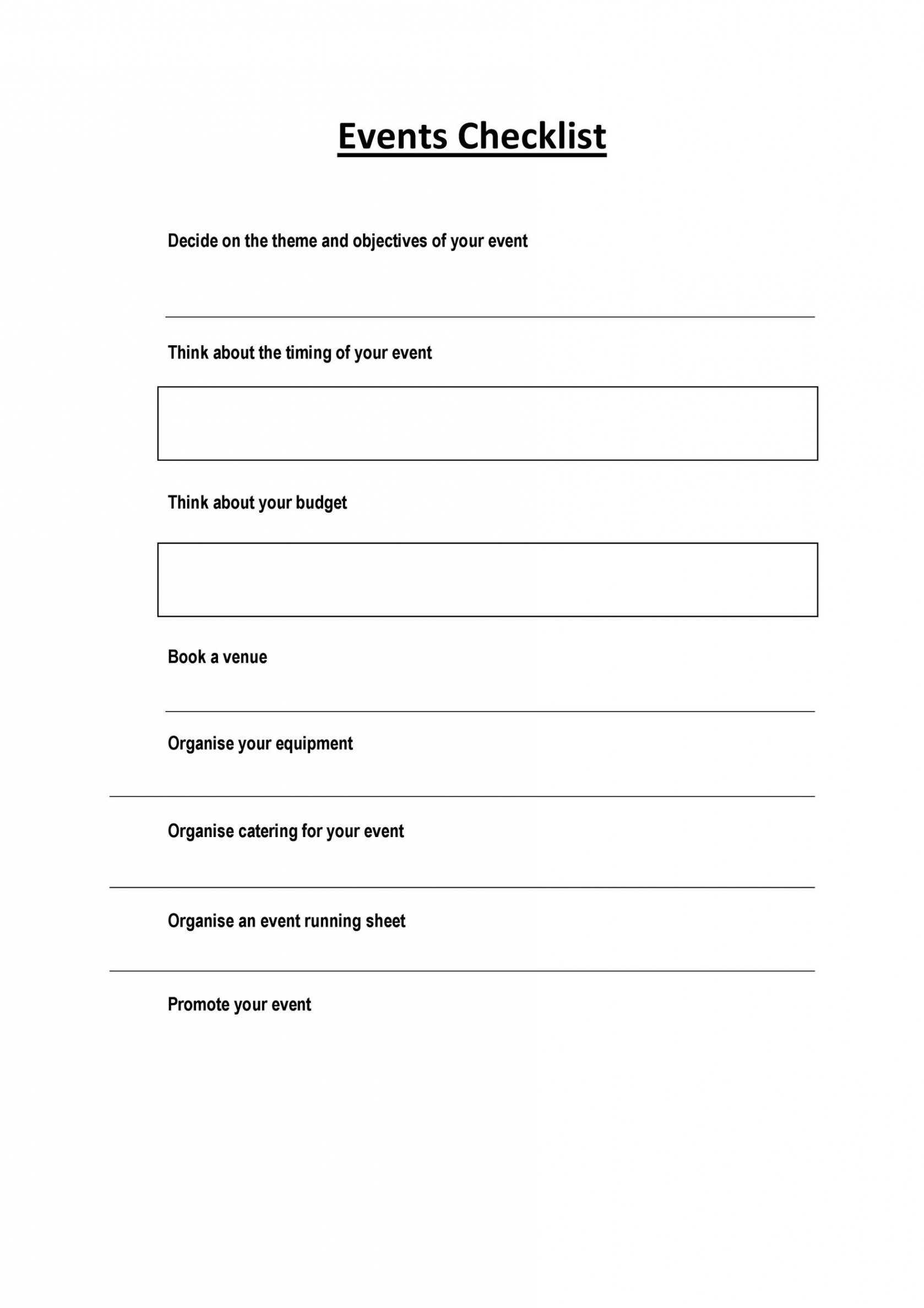 Professional Event Planning Checklist Templates ᐅ TemplateLab