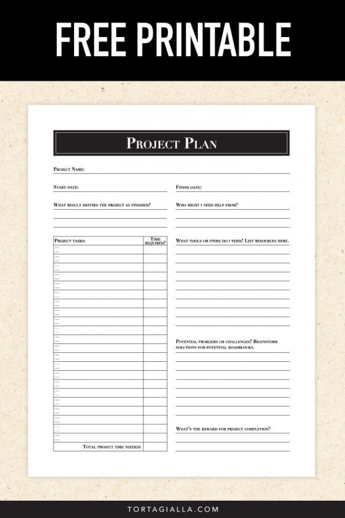 Project Planning Template Printable - tortagialla  Project