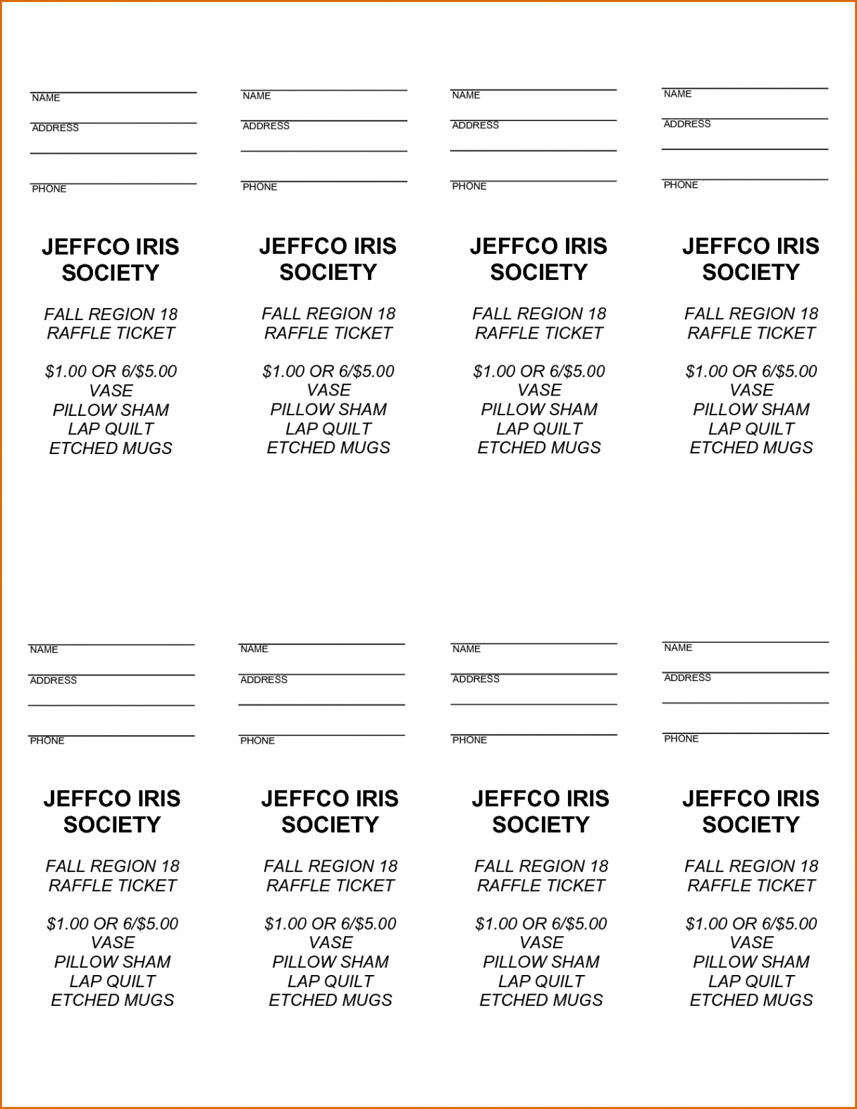 Raffle Ticket Template - FREE DOWNLOAD - Printable Templates Lab