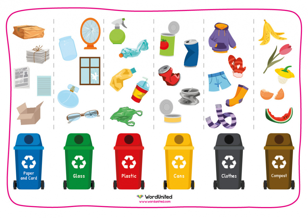 Recycling (Cut & Stick Sorting Activity) - WordUnited