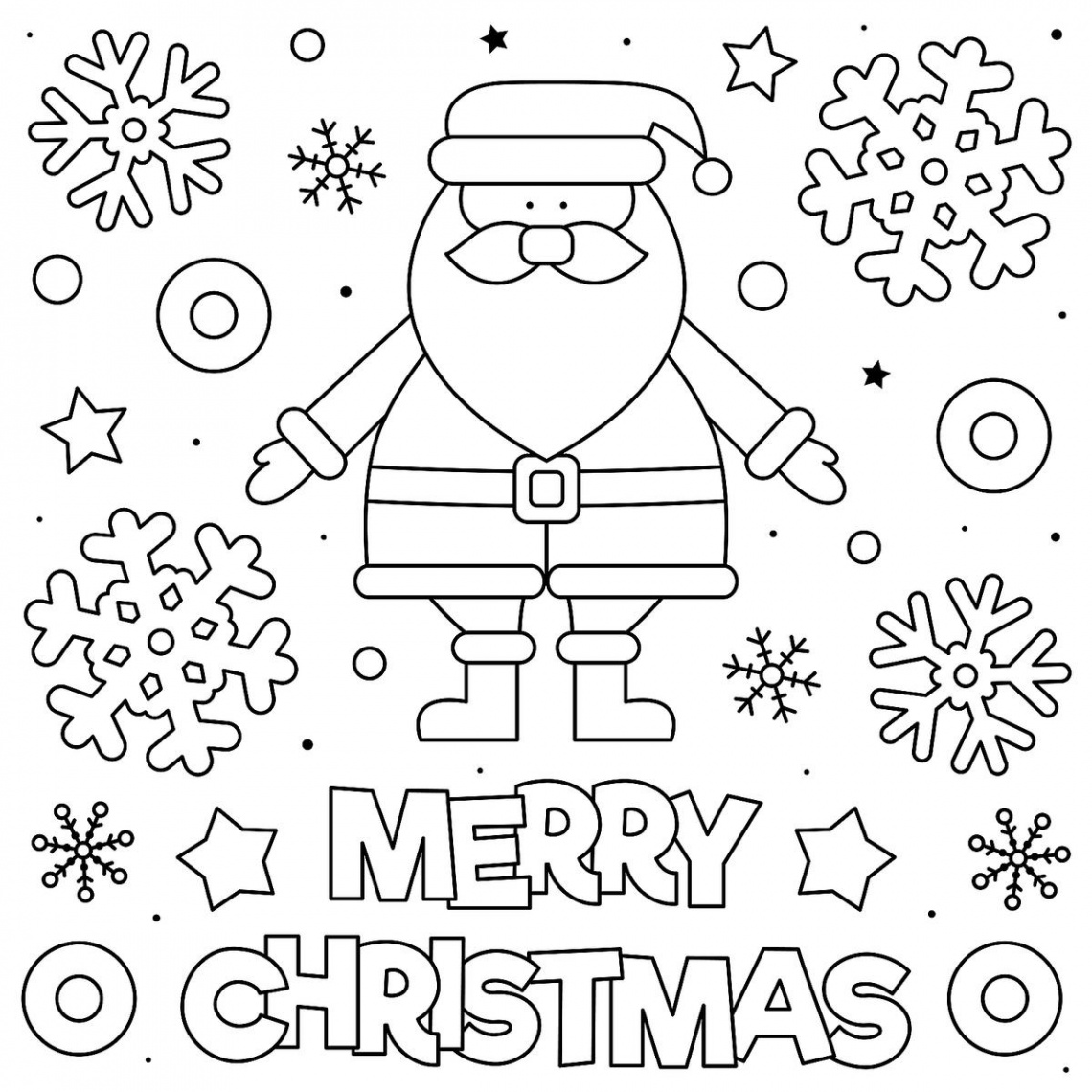 Santa Claus Coloring Pages for Kids & Adults:  Free Printable