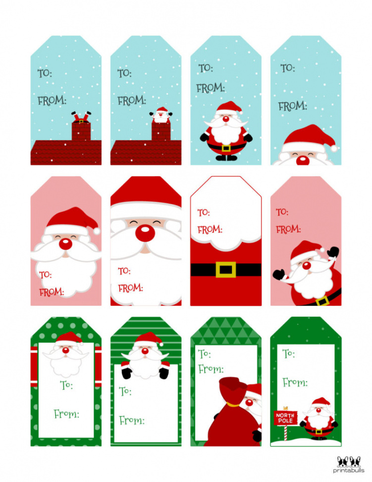 Santa Gift Tags -  Free Printable Tags & Labels  Printabulls