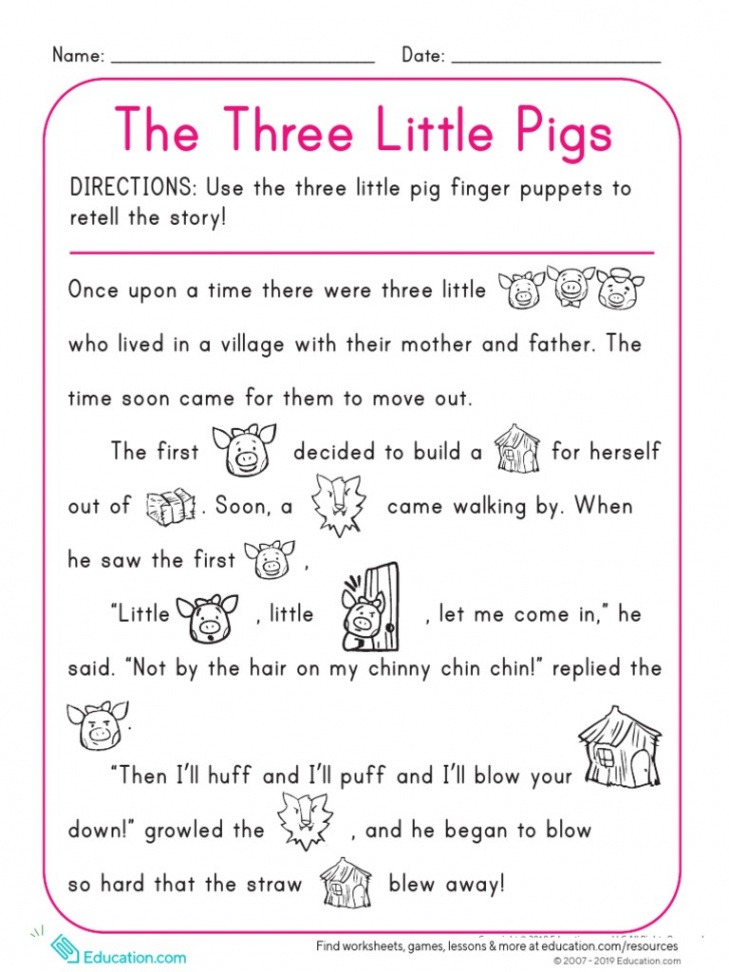 The Three Little Pigs PDF  PDF  Fictional Pigs  Domestic Pig