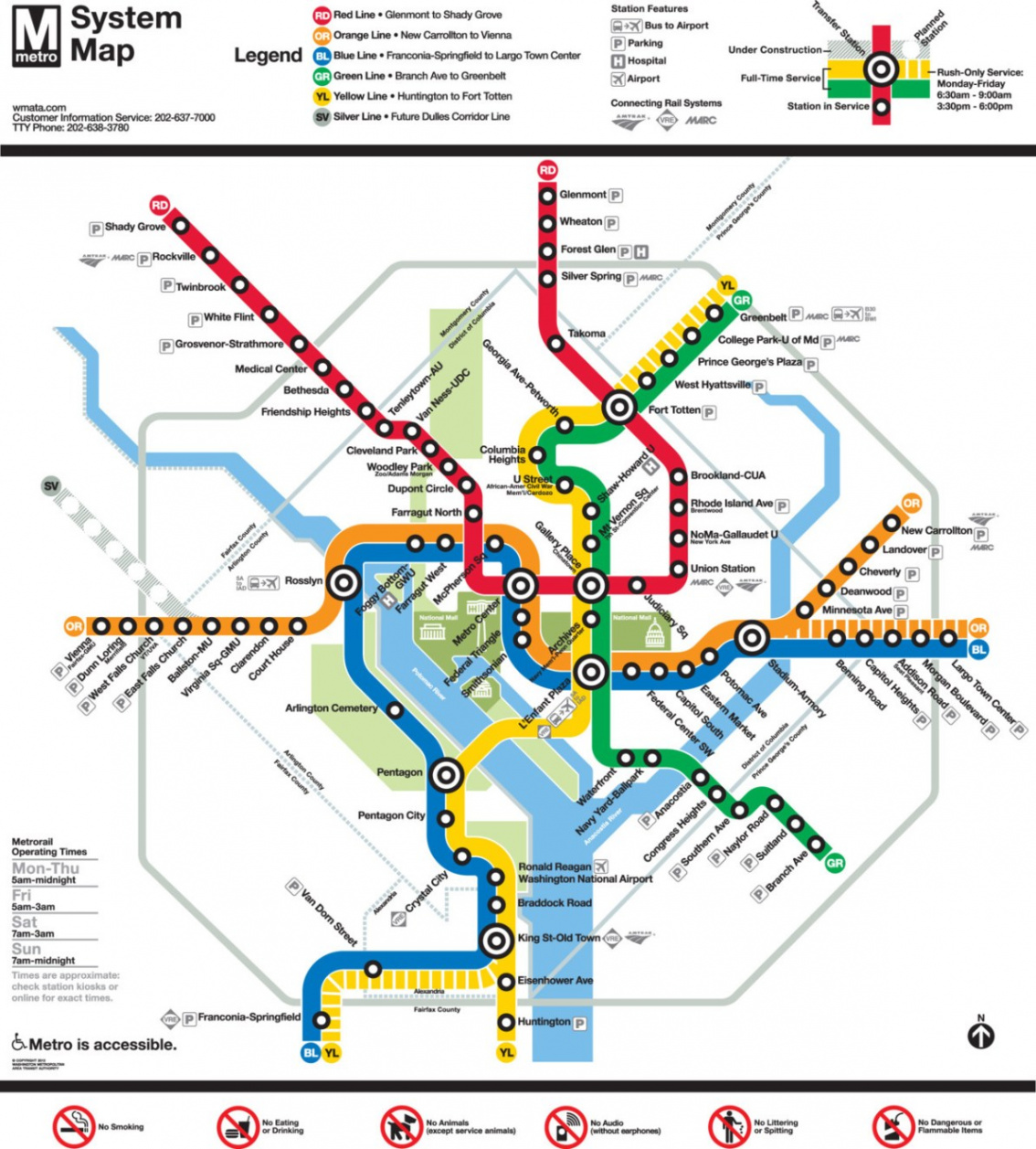 Transit Maps: Official Map: Washington D.C