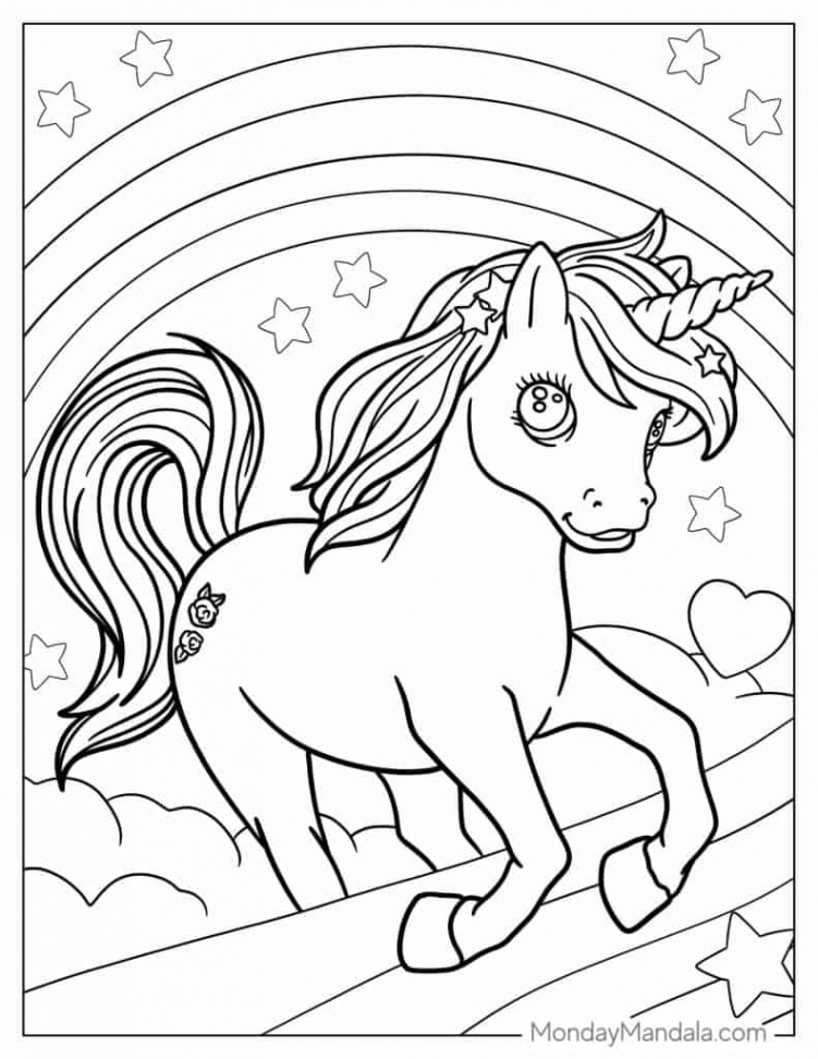 Unicorn Coloring Pages (Free PDF Printables)