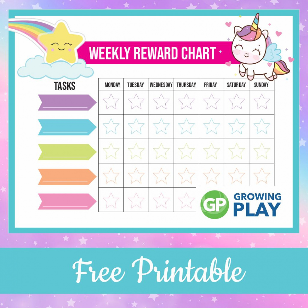 Unicorn Reward Chart - Free Printable - Growing Play