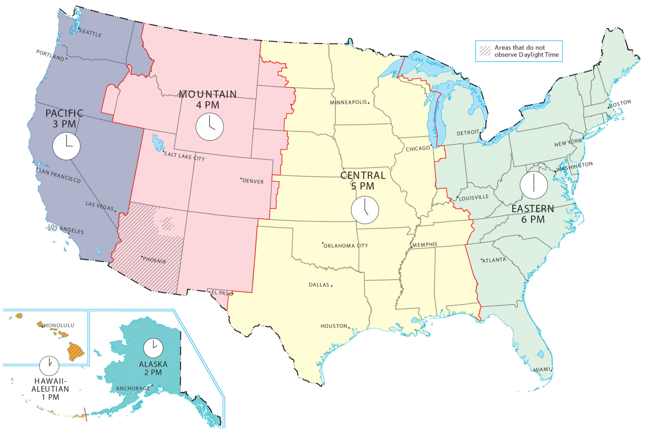 US Time Zone Map - GIS Geography