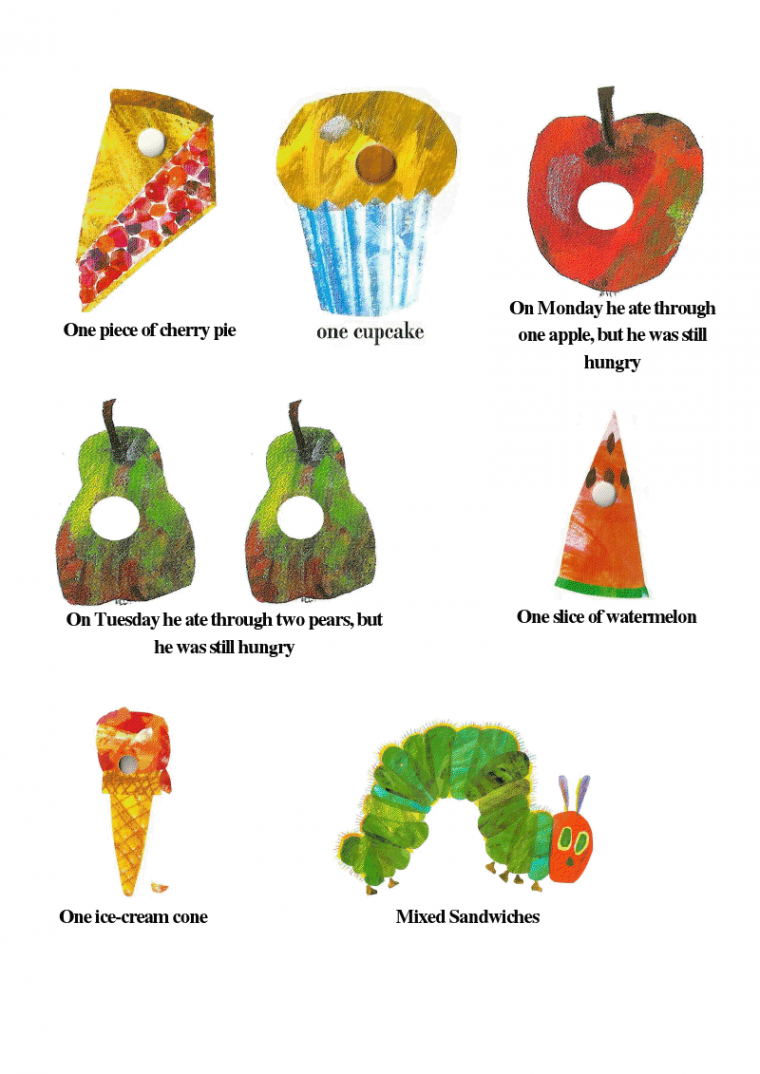 Very Hungry Caterpillar Food Labels