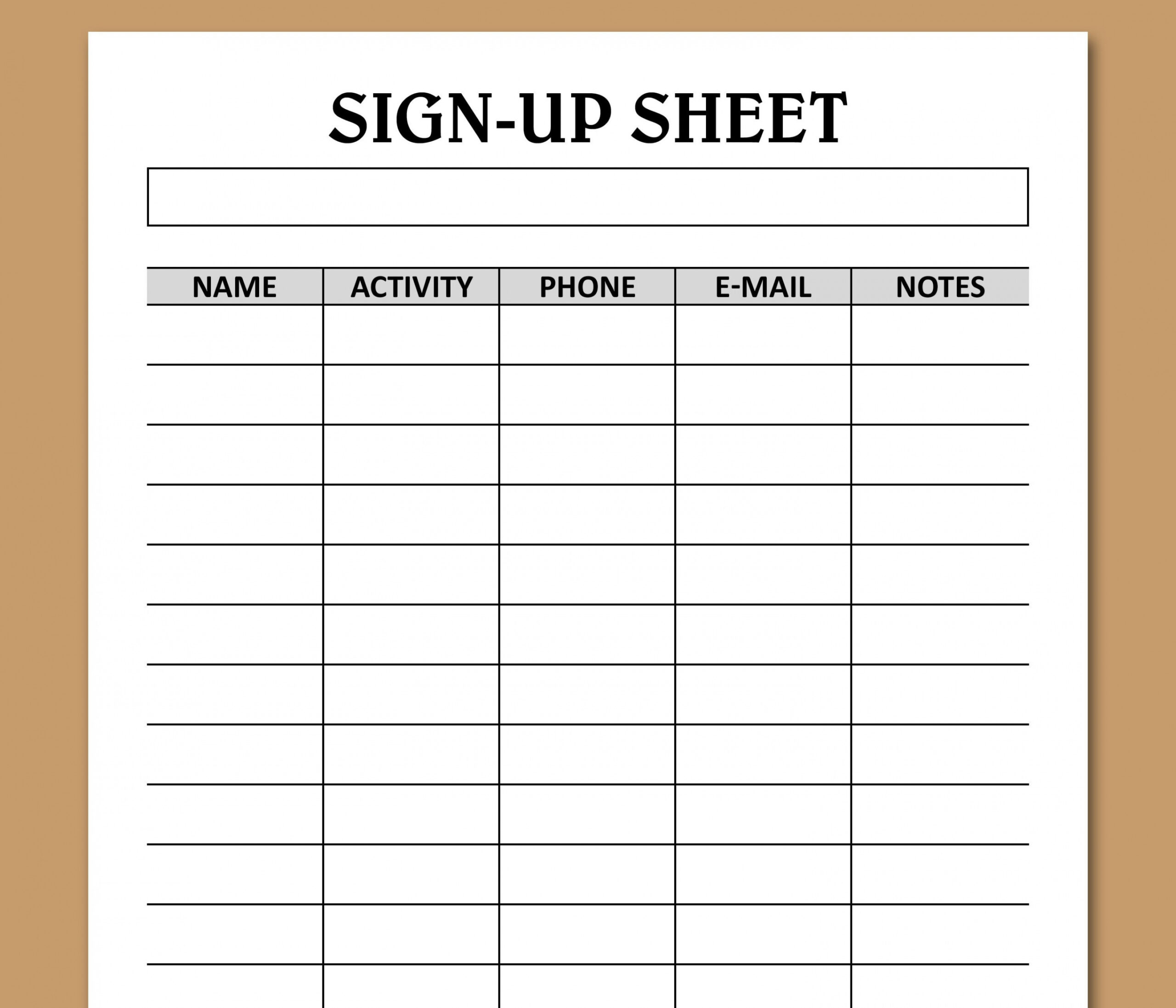 Volunteer Sign Up Sheet Template Printable, Sign Up Sheet für Volunteers,  Jobs, Aktivitäten, Projekte, Sofort Download, Letter, A Größe