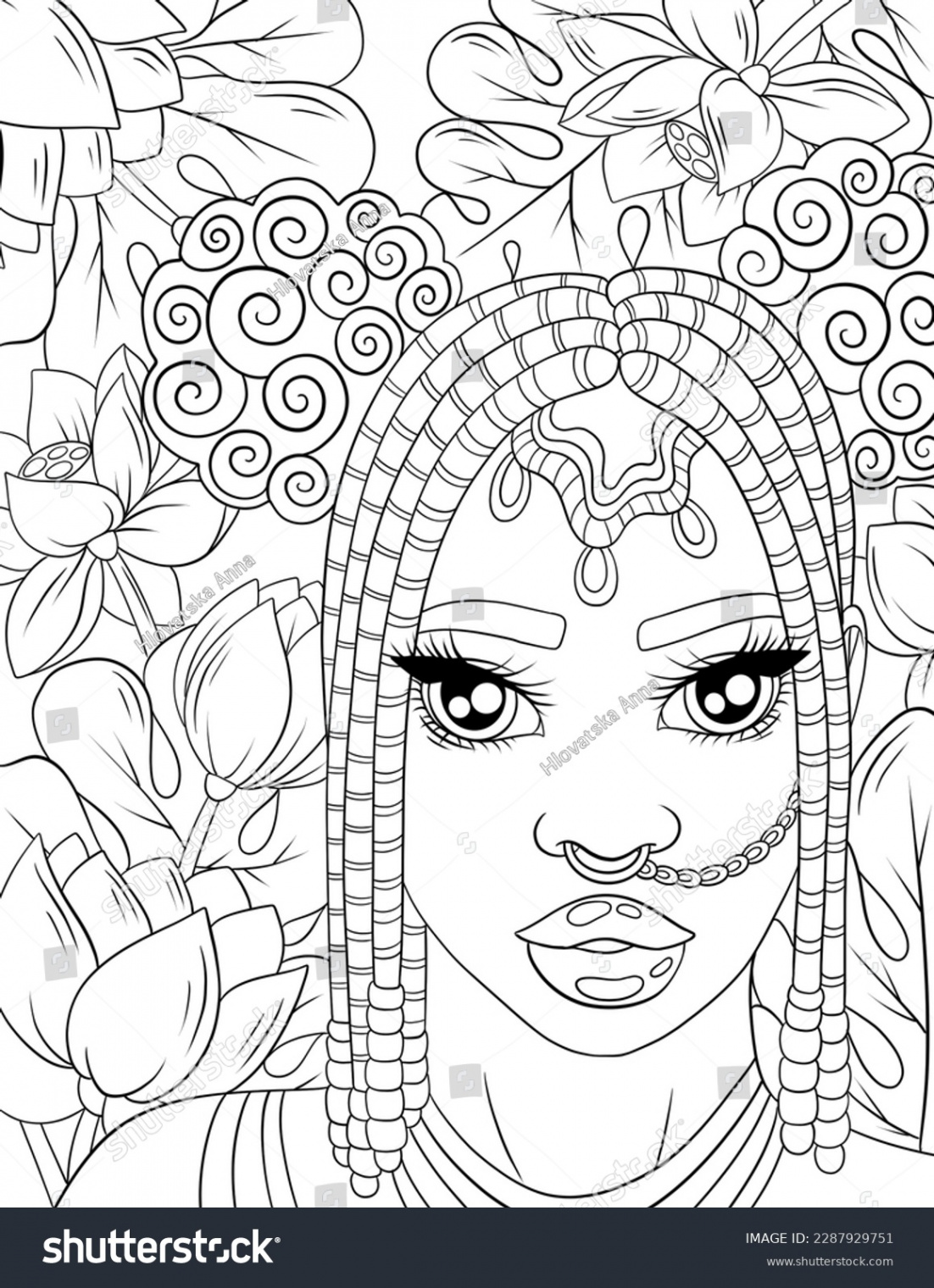 , African American Coloring Page Images, Stock Photos, D