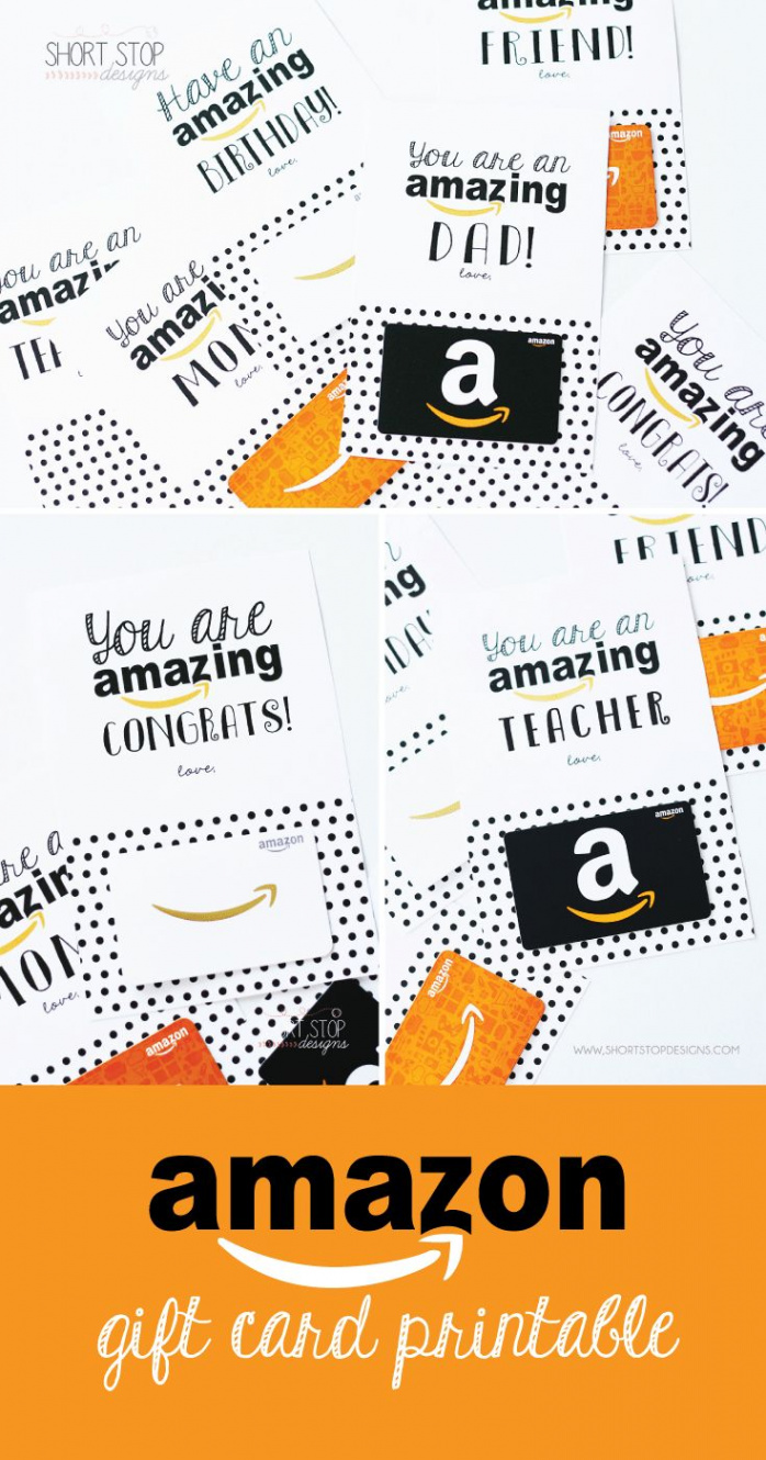 Amazon Gift Card Printables  Printable gift cards, Amazon gift