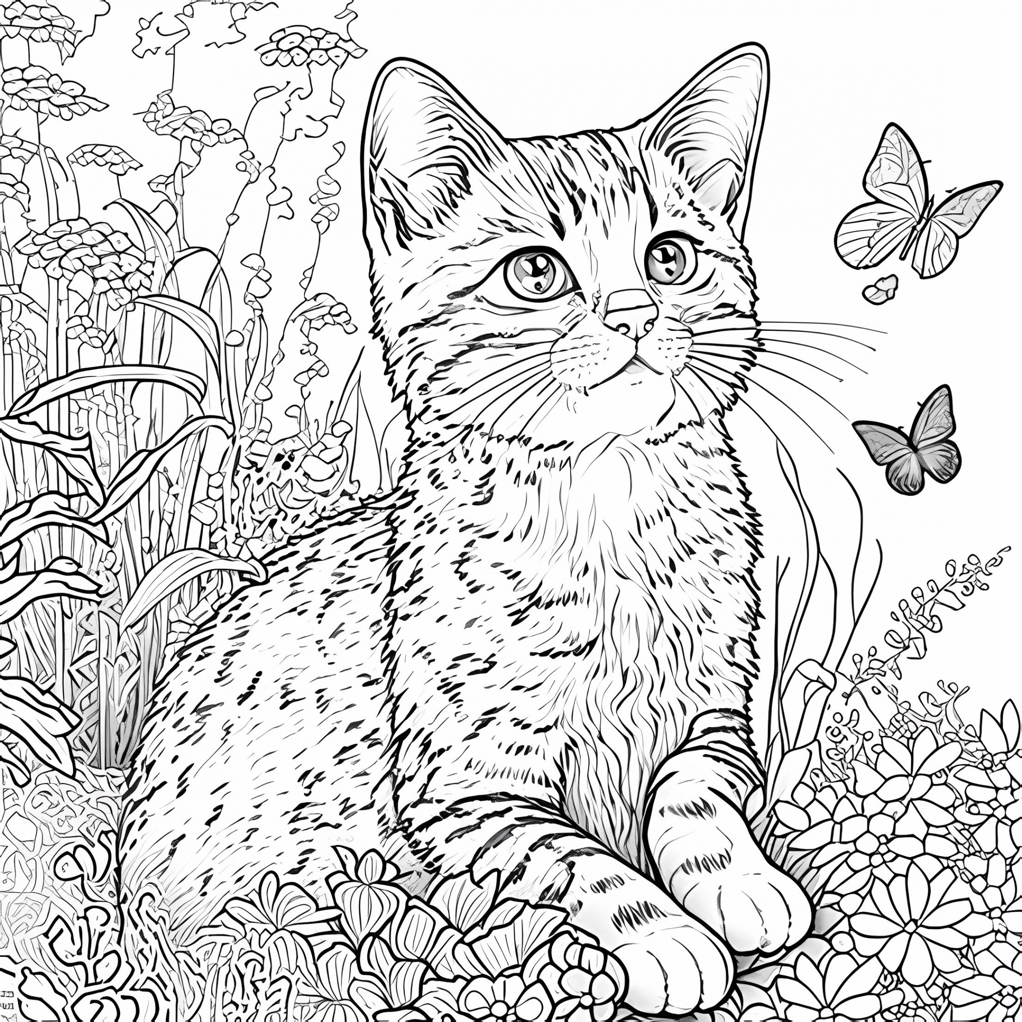 Animal Coloring Pages Adults Kids Instant Download Grayscale