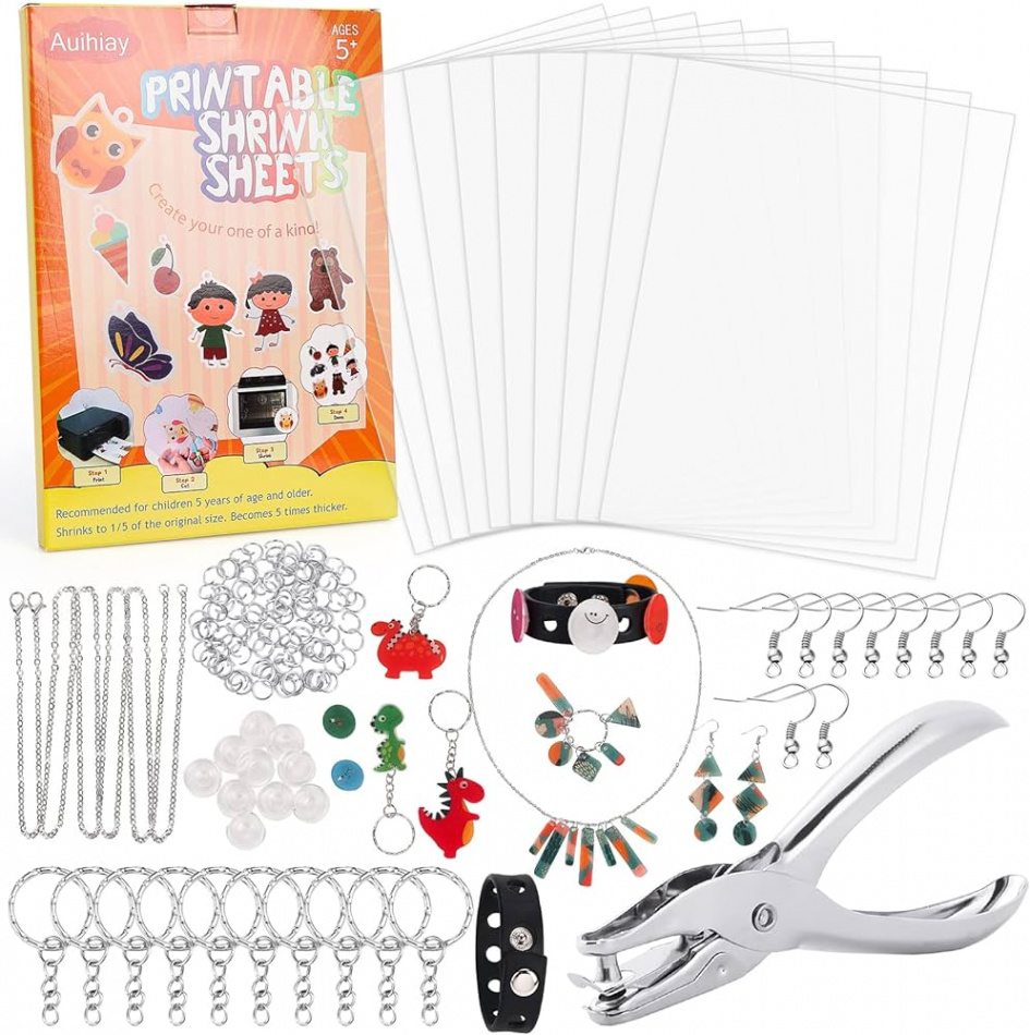 Auihiay  PCS Printable Shrinky Dink Sheets Kit Include