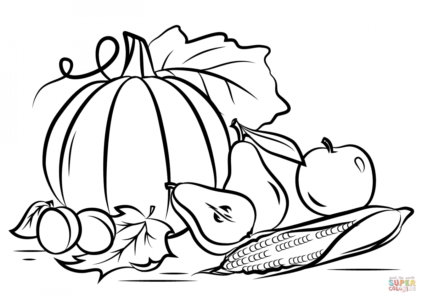 Autumn Harvest coloring page  Free Printable Coloring Pages