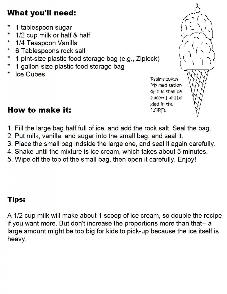 Baggie ice cream, Ice cream recipes, Cream recipes