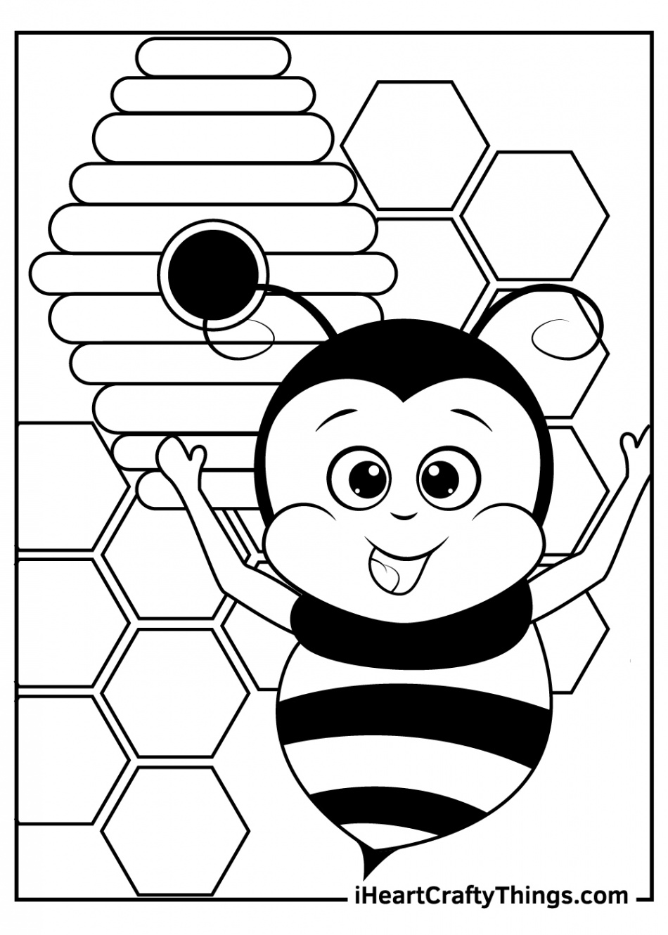 Bee Coloring Pages (% Free Printables)