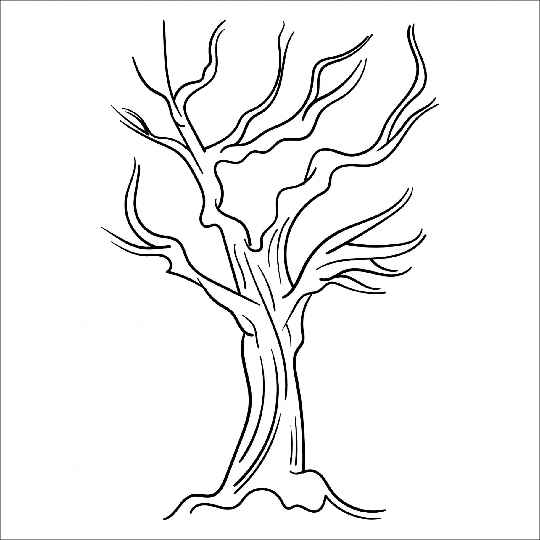 Best Large Printable Tree Pattern PDF for Free at Printablee