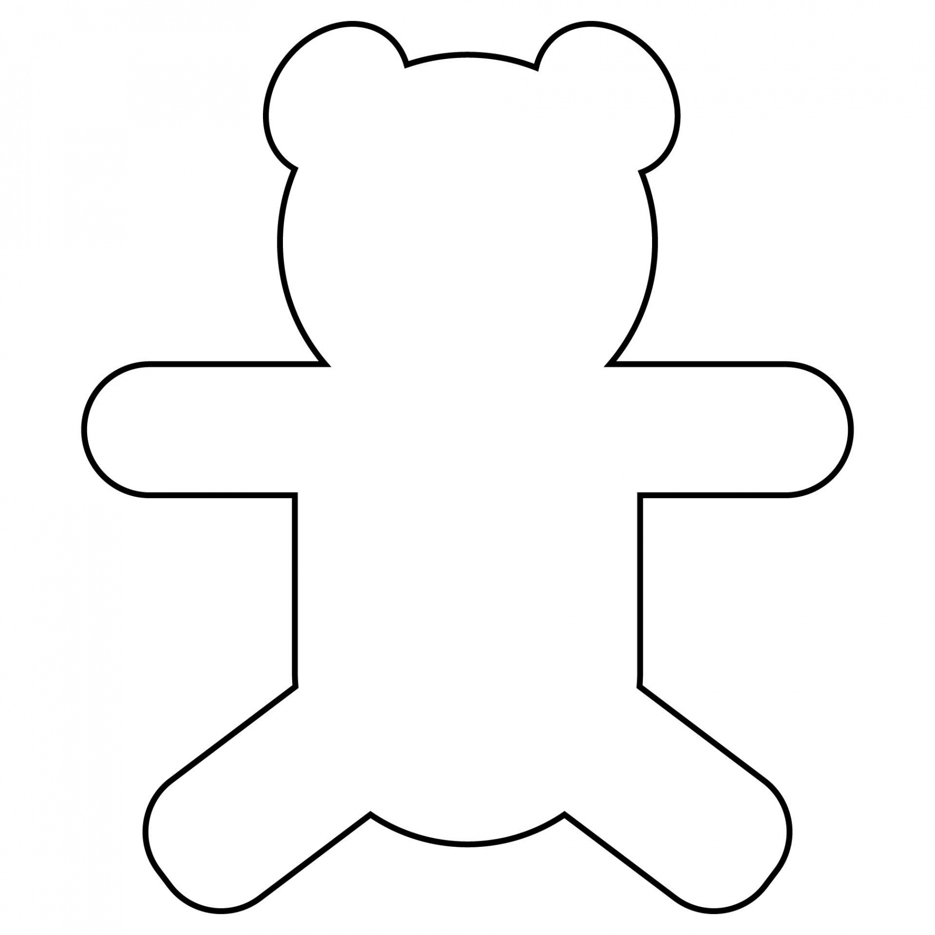 Best Teddy Bear Template Printable PDF for Free at Printablee