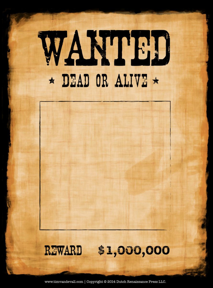 Blank Wanted Poster Template – Tim