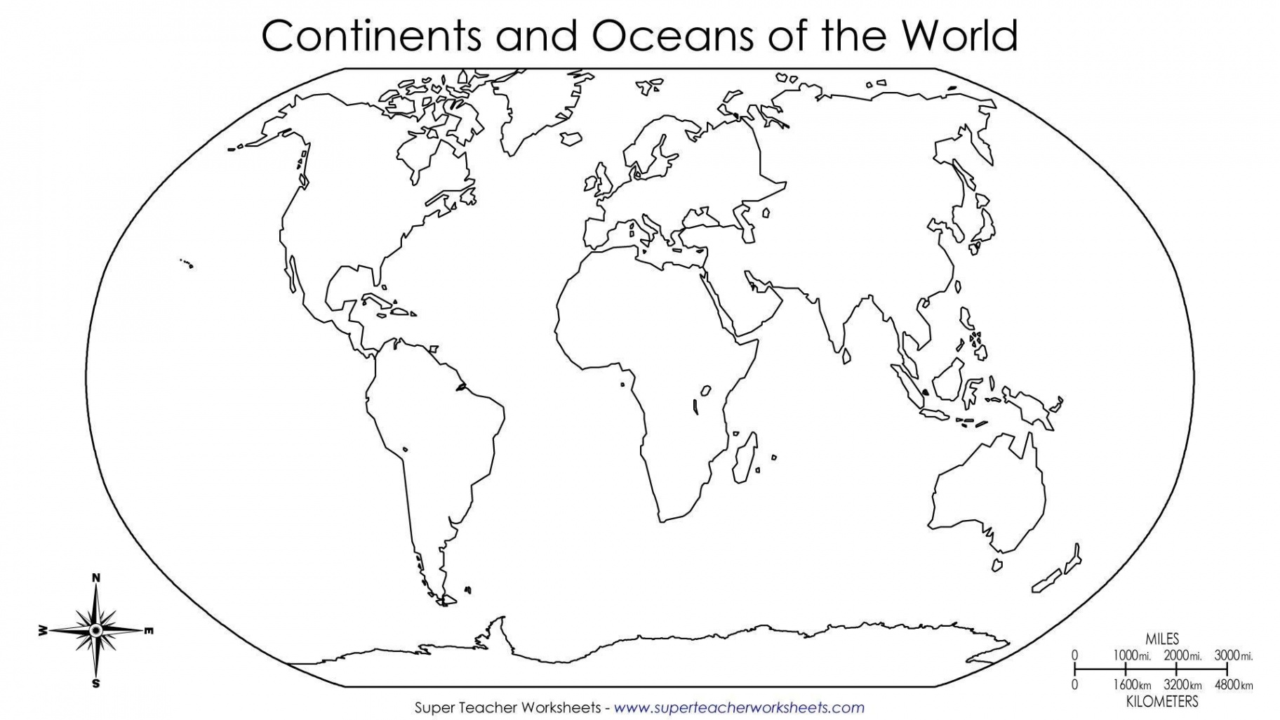 Blank World Map To Fill In Continents And Oceans Archives bit Co