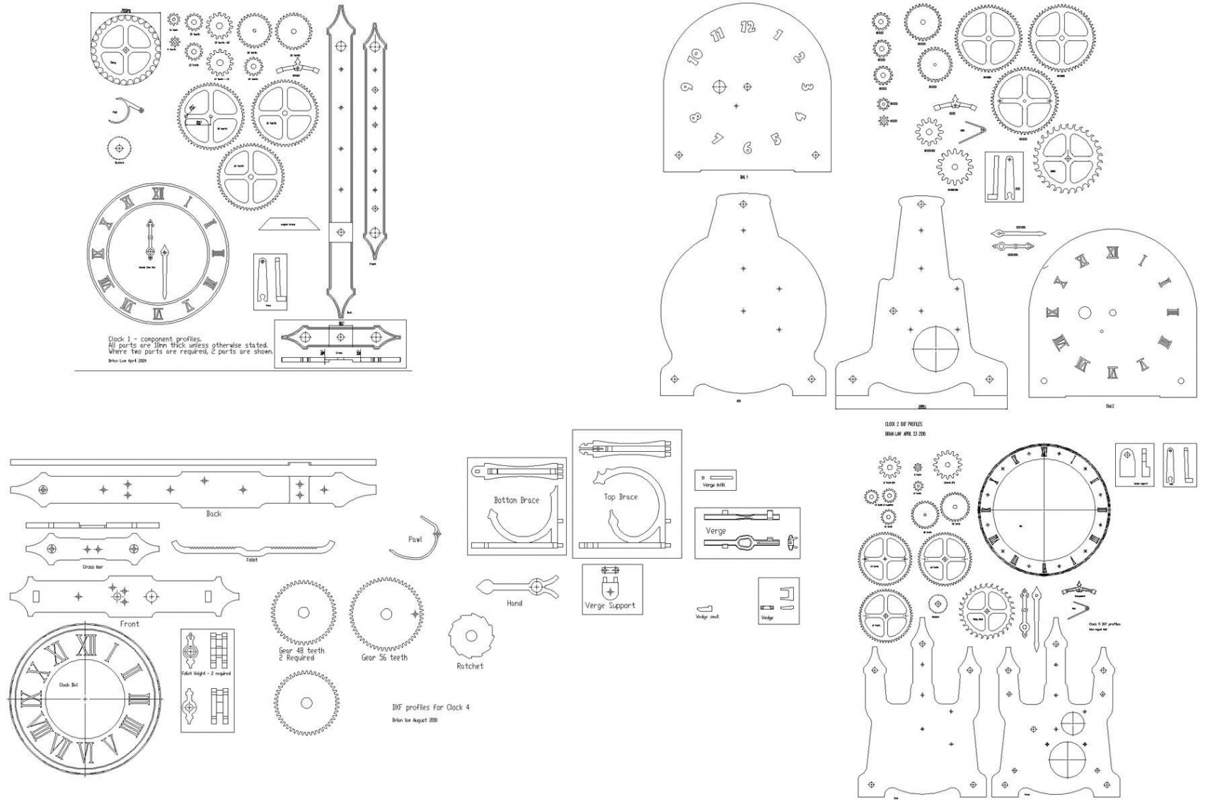 Build DIY Wooden gear clock plans pdf PDF Plans Wooden Free