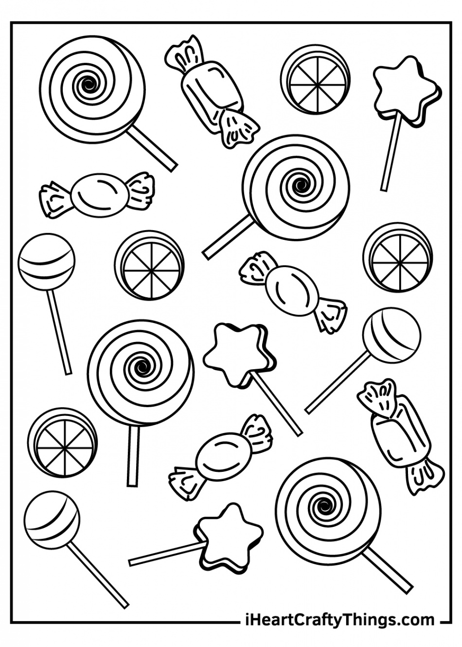 Candy Coloring Pages (% Free Printables)