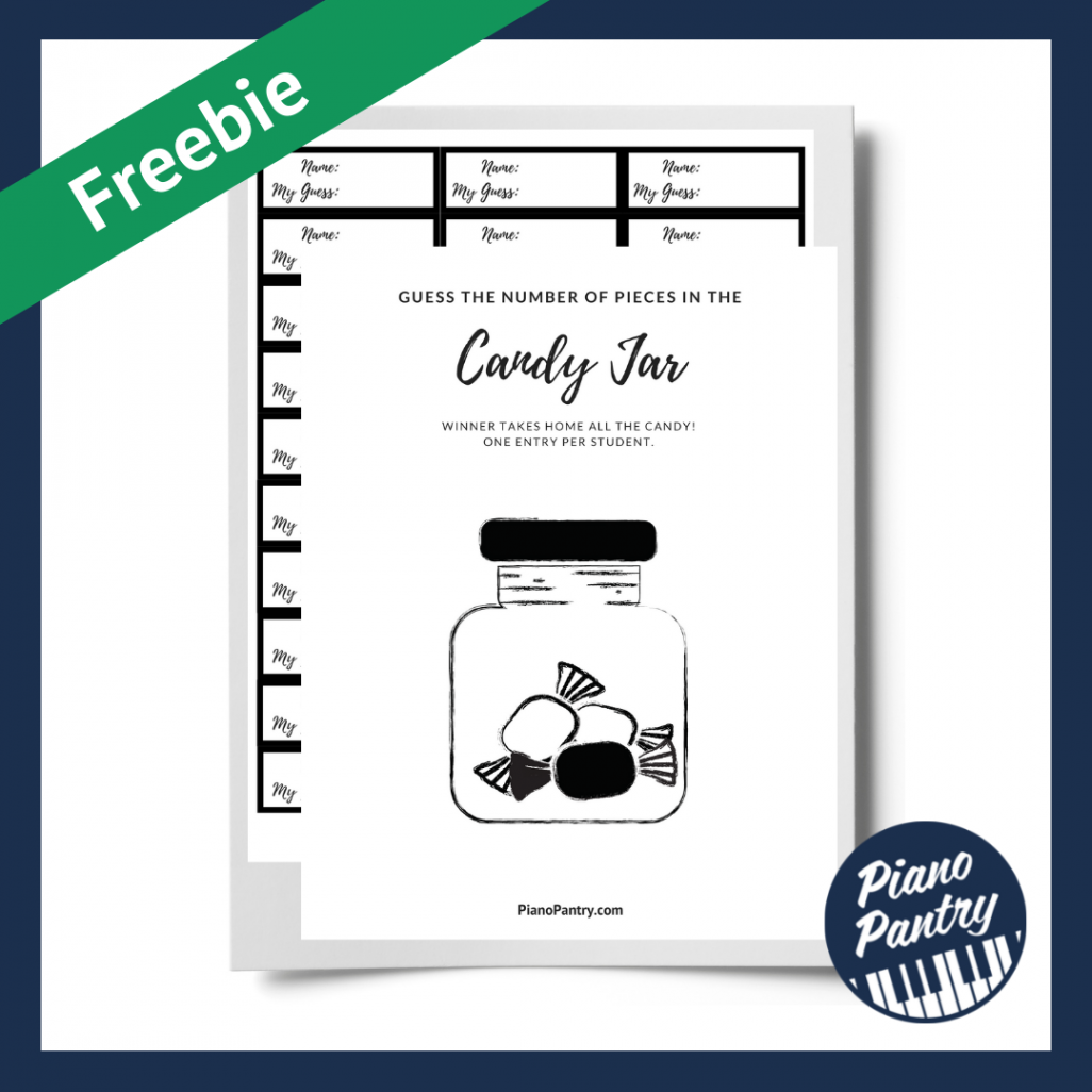 Candy Jar Contest (Free Printable) - Piano Pantry