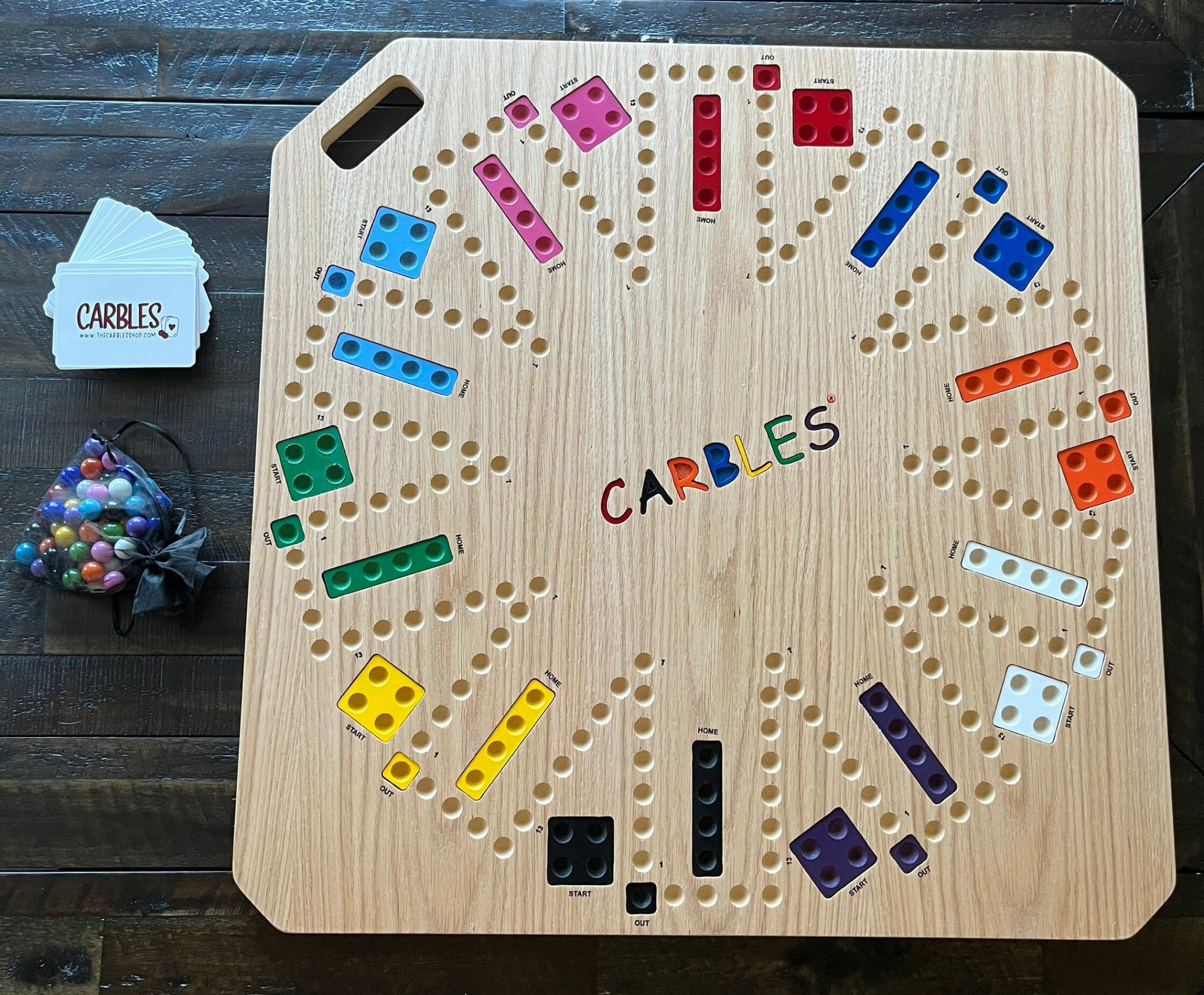 Carbles® Large  &  Player Double Sided Board Game - Etsy