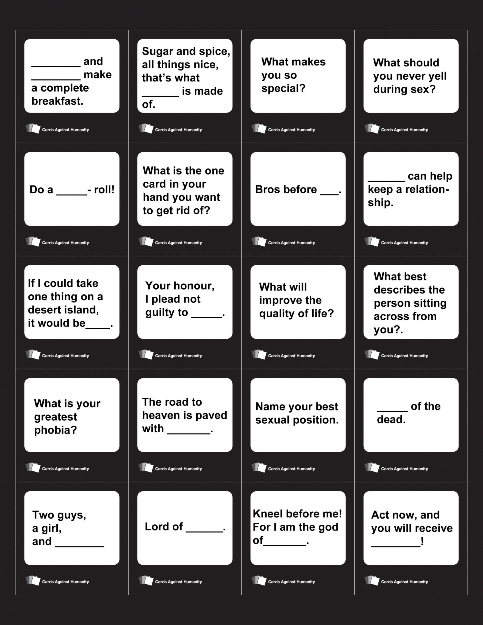 cards against humanity - Google Search  Cards against humanity