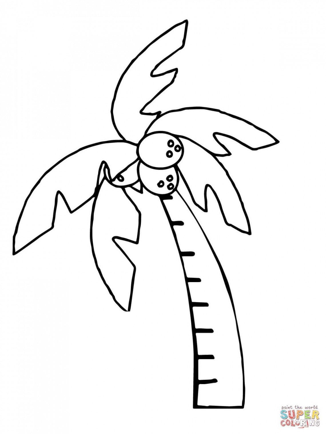 Chicka Chicka Boom Boom Palm Tree coloring page  Free Printable