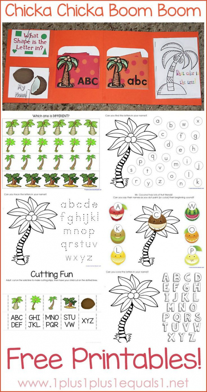 Chicka Chicka Boom Boom Theme Printables  Chicka chicka boom boom