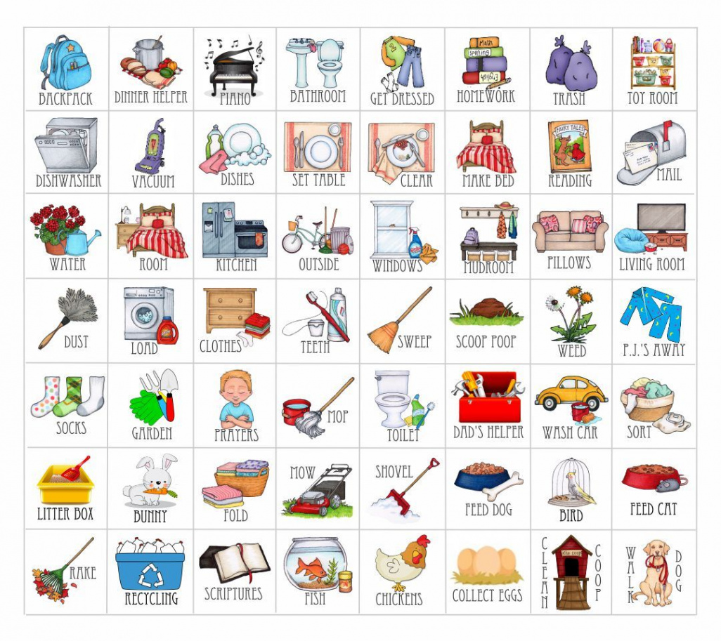 Chore Chart Clip Art  Chore chart pictures, Chore chart kids