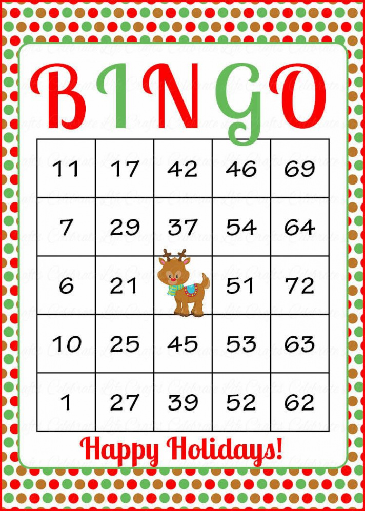 Christmas Bingo Cards - Printable Download - Prefilled - Christmas