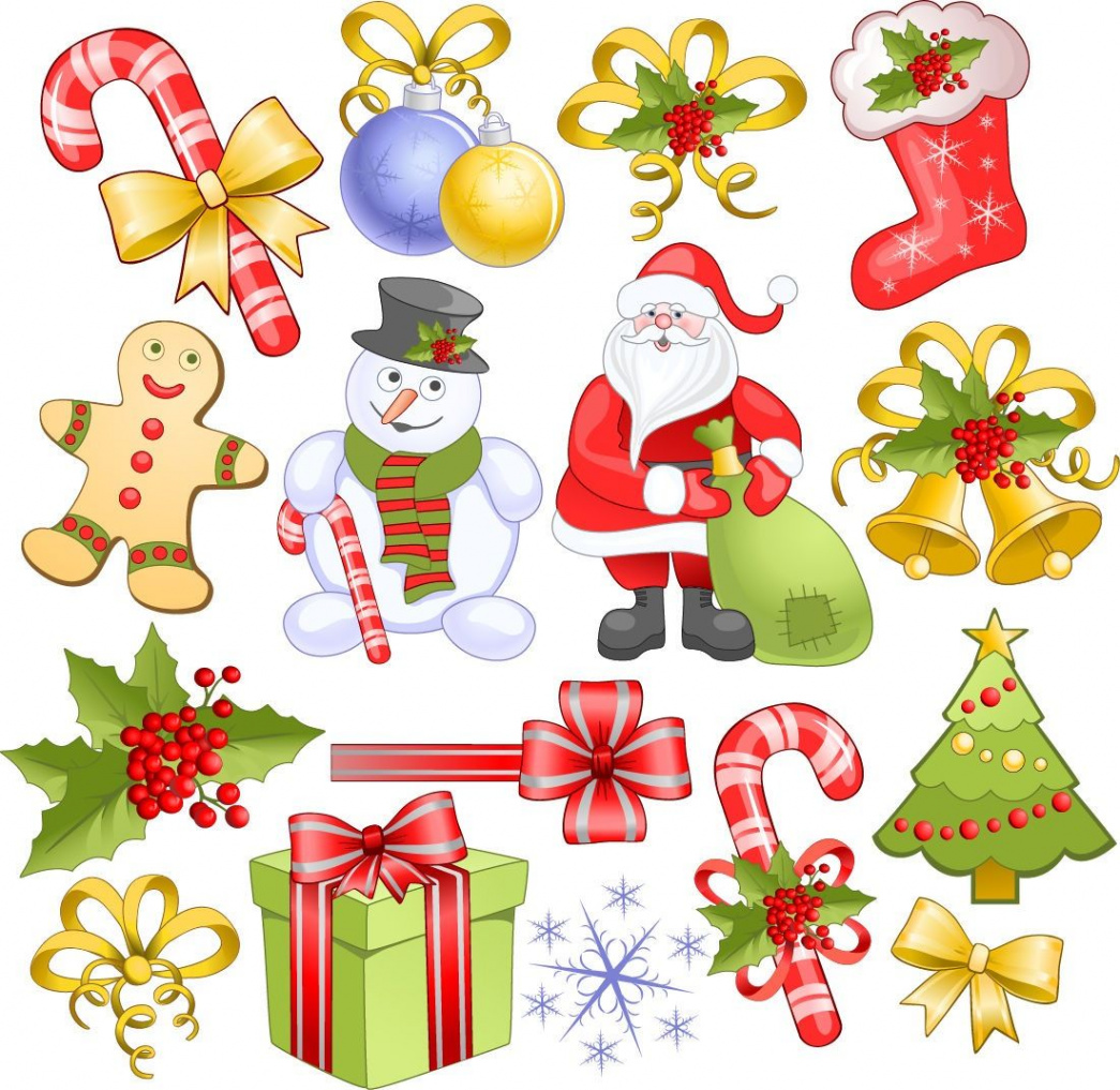 Christmas Clip Art Free Downloads  Christmas Elements Set Vector