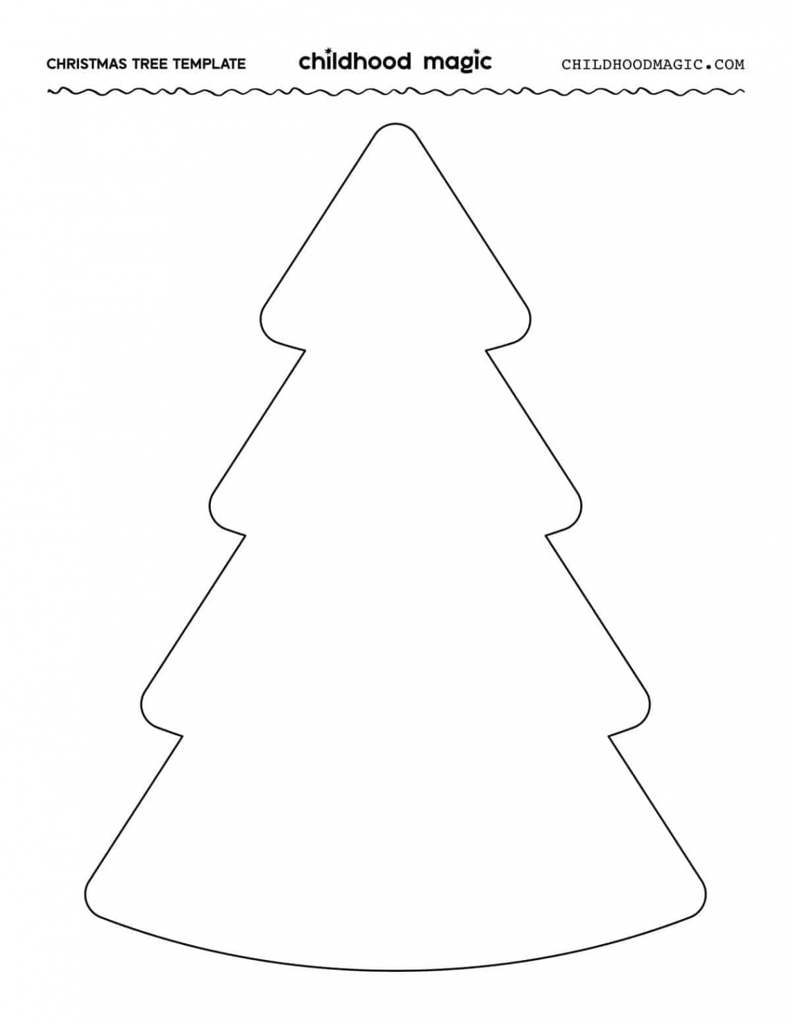 Christmas Tree Template - Free Printables - Childhood Magic