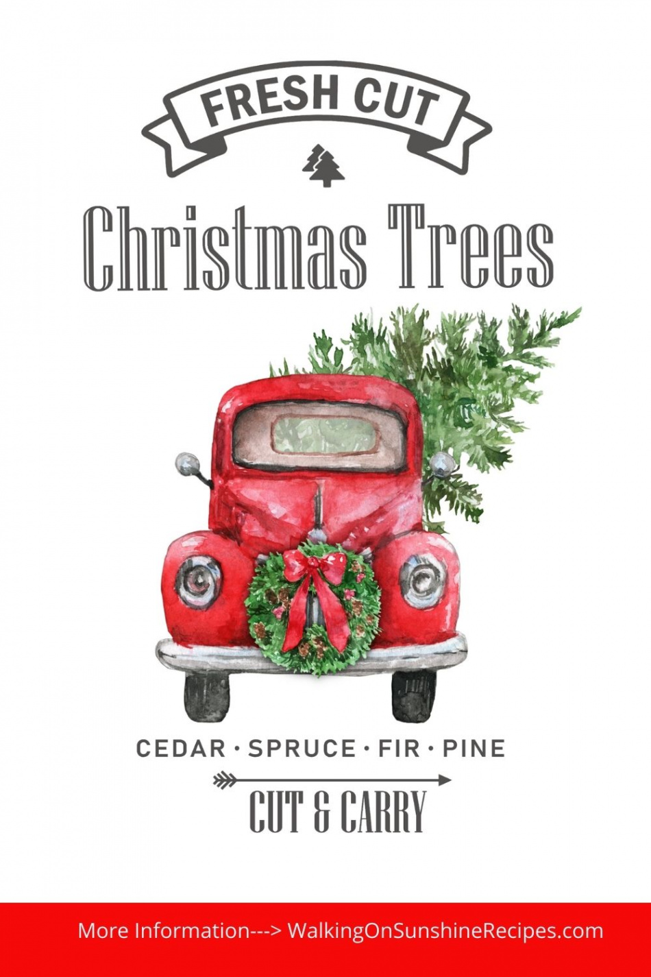 Christmas Truck Printable - Walking On Sunshine Recipes