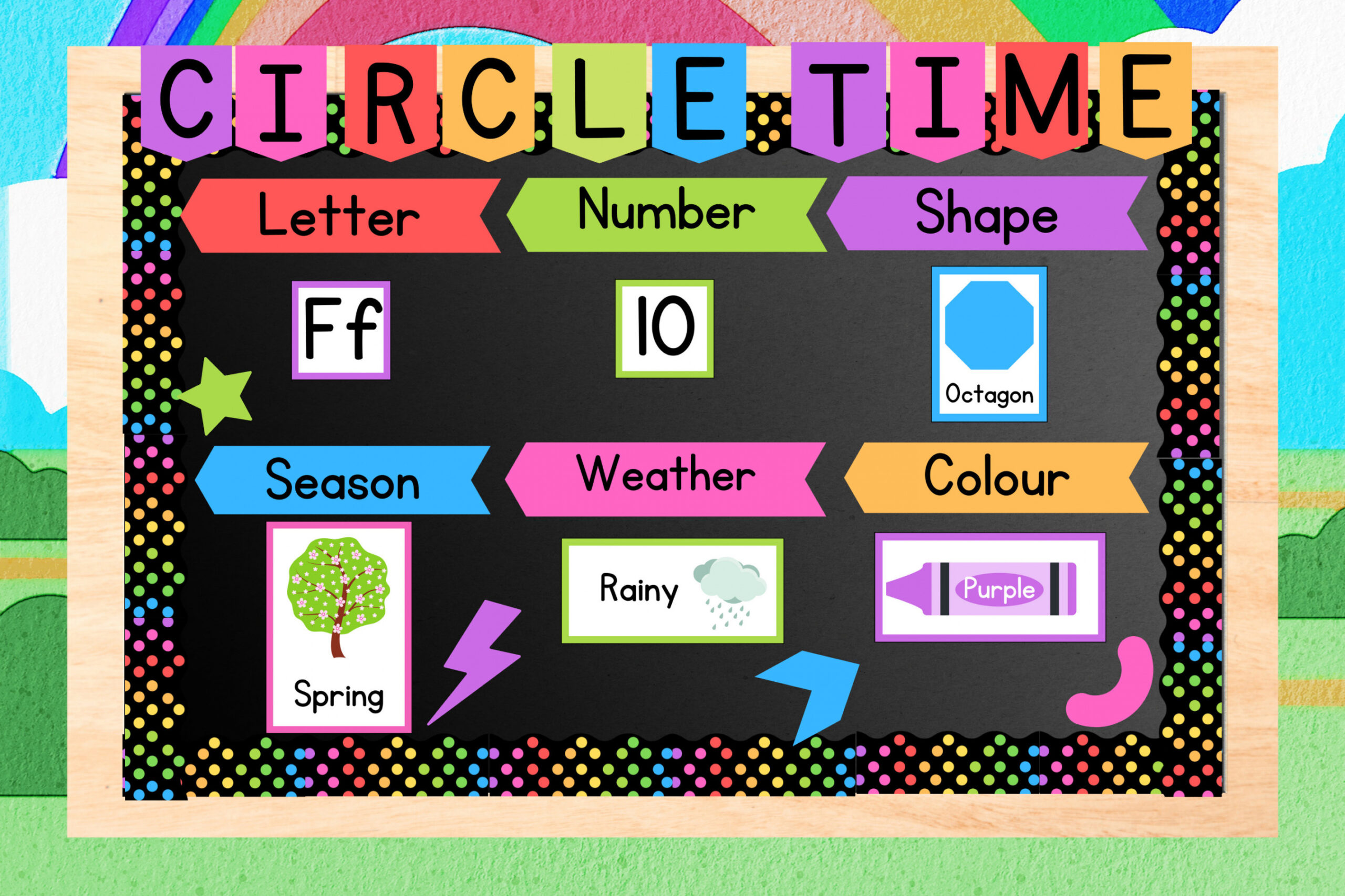 Circle Time Board Daycare Learning Preschool Homeschool Focus