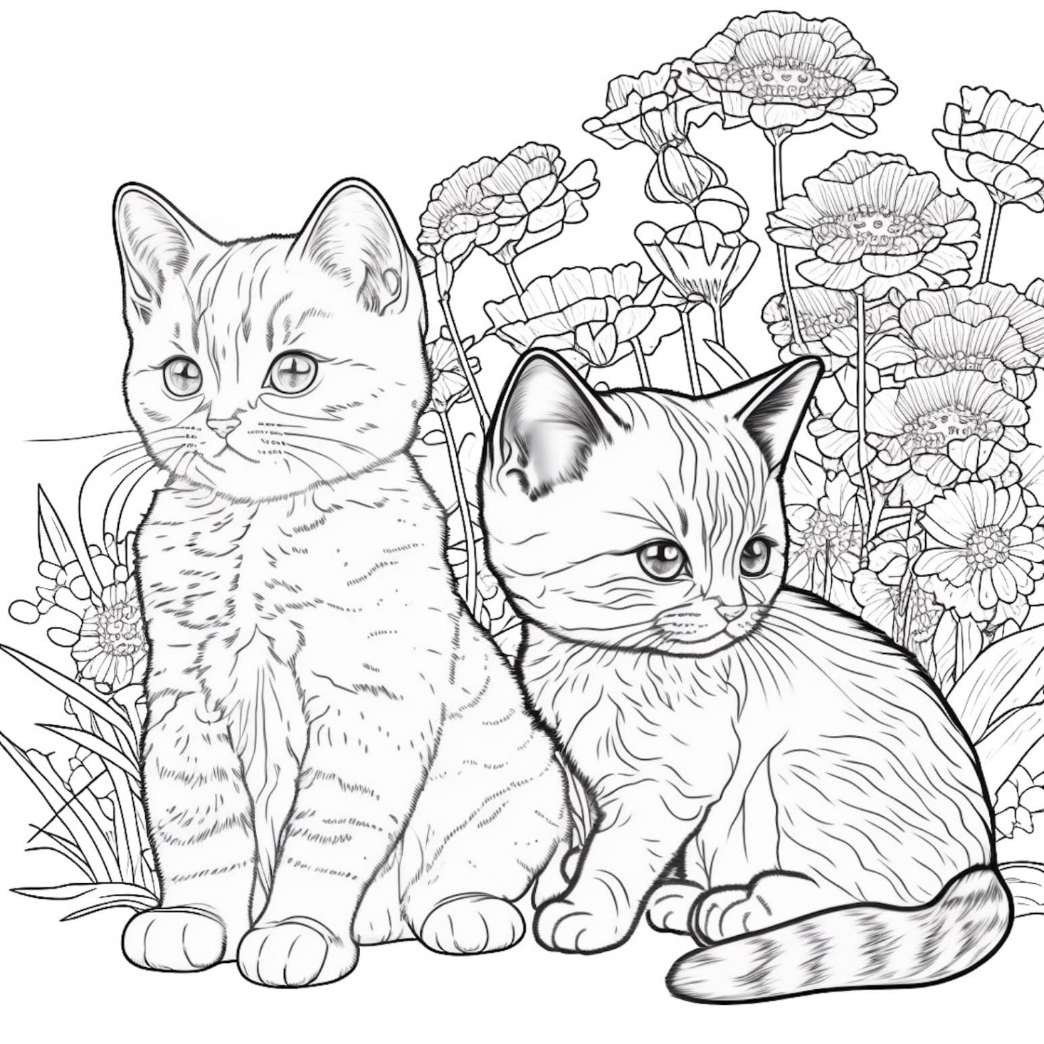 Cute Cat Coloring Pages For Kids and Adults - Our Mindful Life